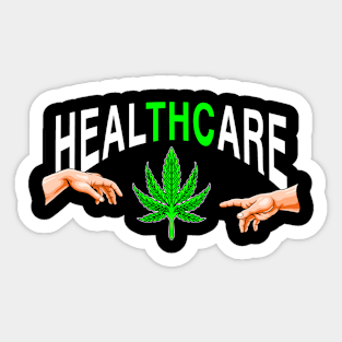 HEALTHCARE - THC Pot Leaf | Support Medical Marijuana Weed Sticker